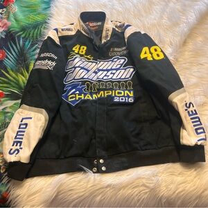 Lowe's NASCAR Jacket with Black and Blue Highlights Jimmie Johnson champion
